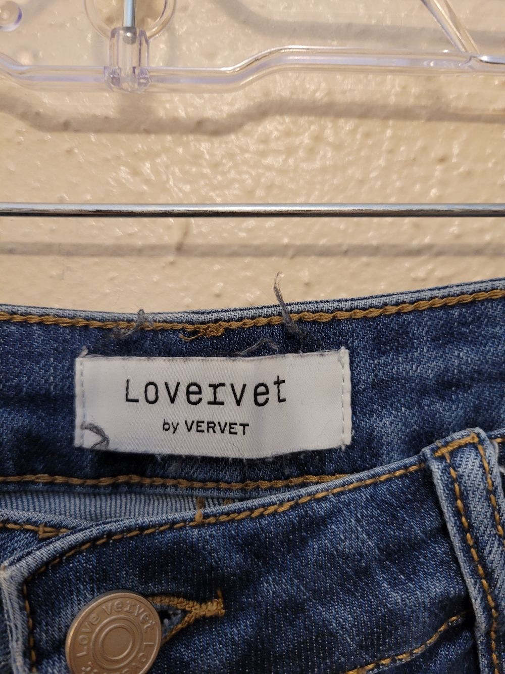 Loveivet by Vervet LV1134 High Rise Wide Leg Cropped Raw Hem Jeans Size 31/13 - Picture 5 of 8
